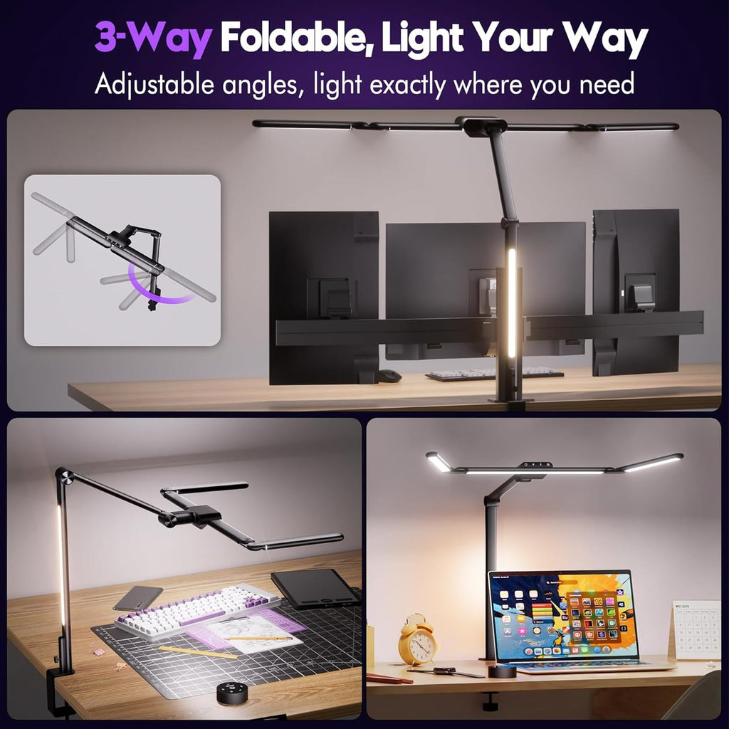 32.3" Eye Care Architect Desk Lamps with Clamp for Office Home Dorm