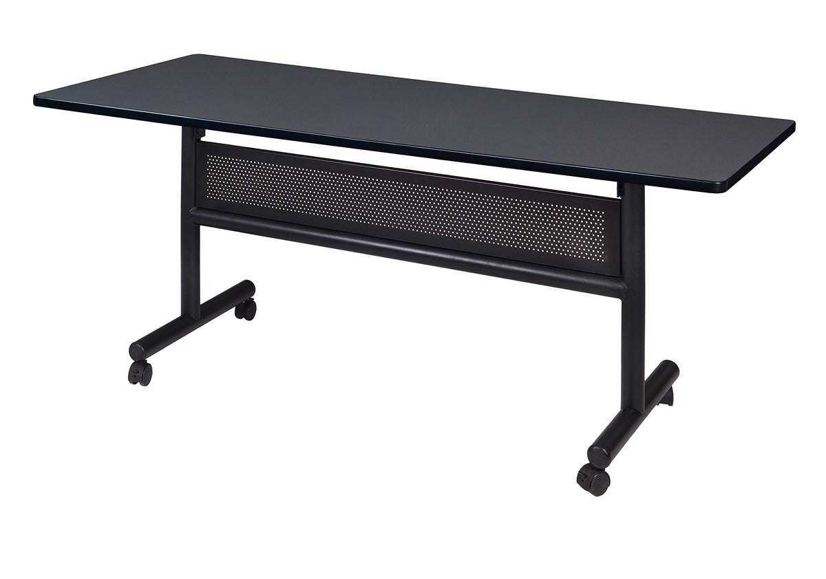 Kobe 60 x 30 in. Flip-Top Training Nesting Table with Modesty Panel- Grey