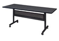 Kobe 60" x 30" Flip Top Mobile Training Table with Modesty- Grey