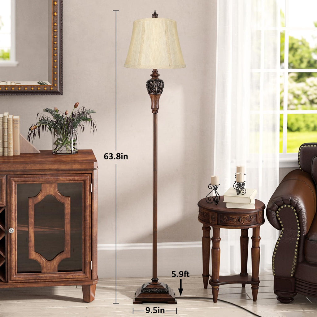 Vintage Floor Lamp for Living Room, Traditional Tall Standing Lamp