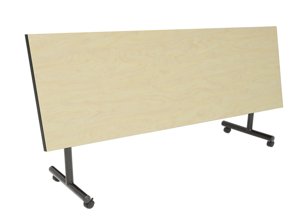 Kobe 84 x 24 in. Flip-Top Training Nesting Table with Modesty Panel- Maple