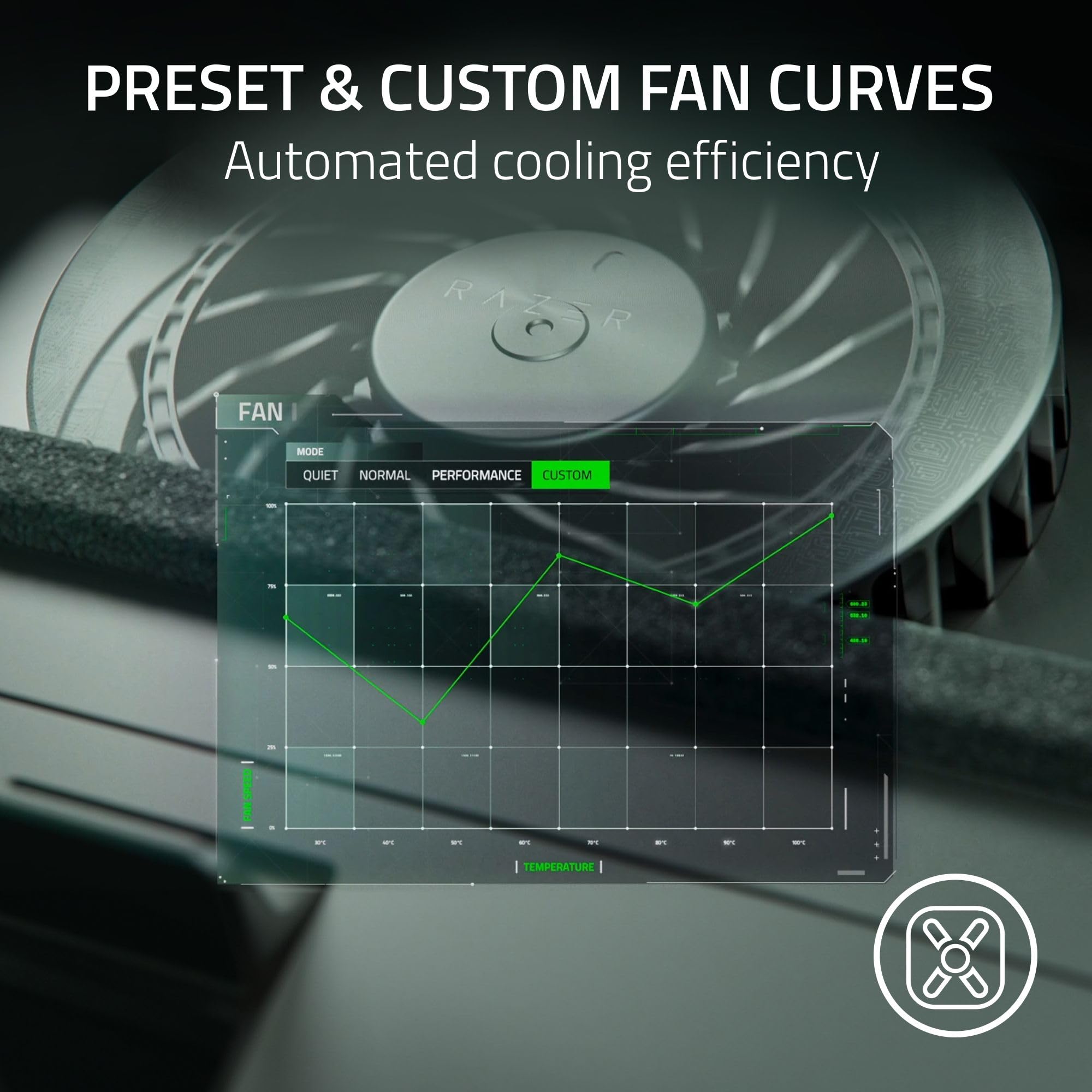Laptop Cooling Pad: Adaptive Smart - Intelligent Fan Control - Airtight Pressure Chamber - Fits Most Laptops & Macbooks 14” to 18" - Preset & Custom Fan Curves - 3 Port USB Type A - Chroma RGB