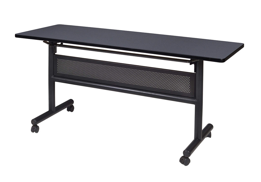 Kobe 60" Flip Top Mobile Training Table with Modesty- Grey