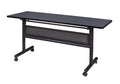 Kobe 60" Flip Top Mobile Training Table with Modesty- Grey