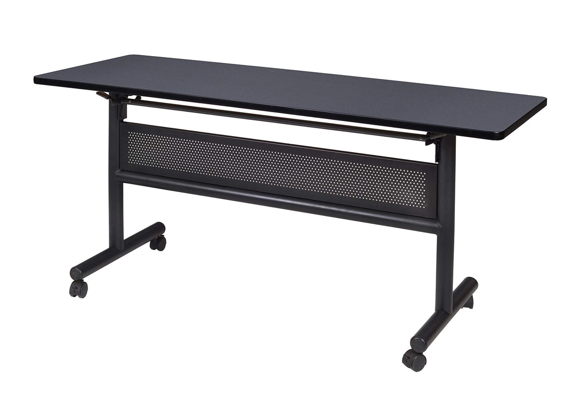 Kobe 60" Flip Top Mobile Training Table with Modesty- Grey