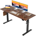 Electric Standing Desk, 55 x 24 Inches Height Adjustable Desk, Sit Stand up for Work Office Home, Ergonomic Rising Computer Table with Memory Preset, Dark Walnut