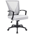 Office Chair Ergonomic Computer Desk Mesh Chair Mid Back Swivel Lumbar Support with Armrest (1, White)