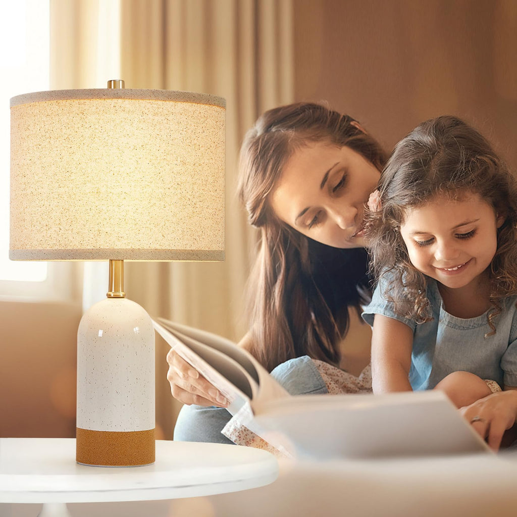 Table Lamps Set of 2, Bedside Table Lamp for Bedroom Living Room