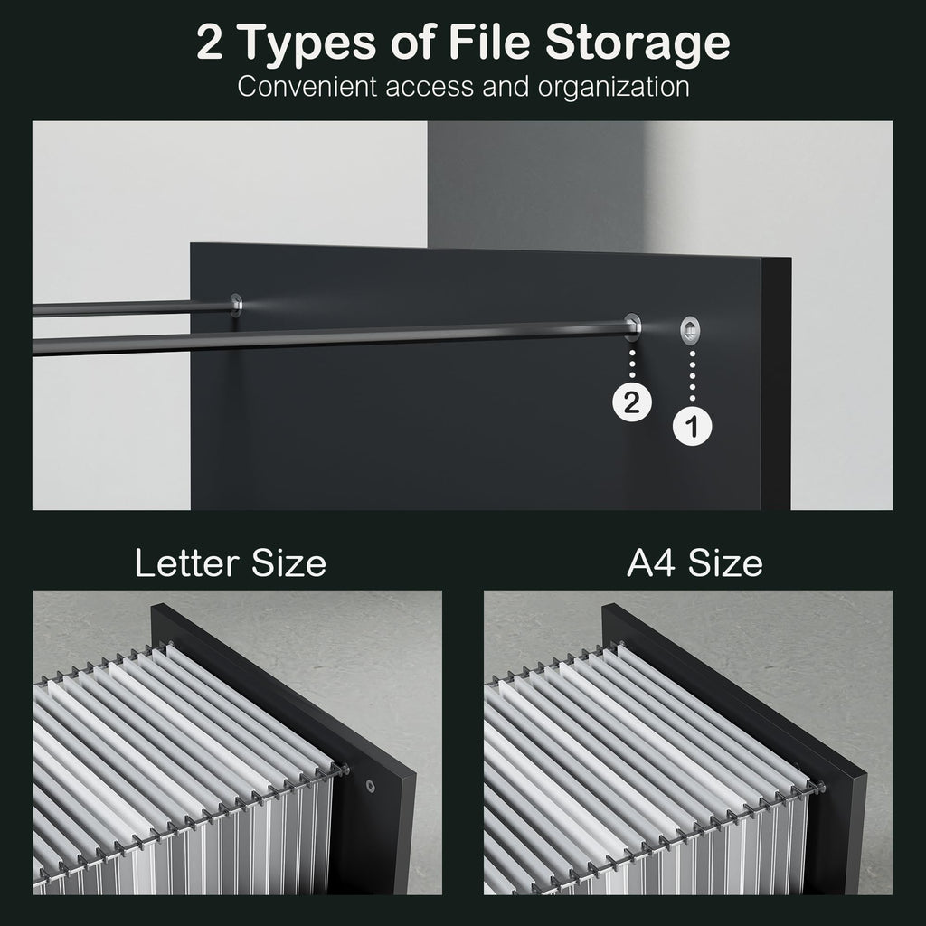 4 Drawer File Cabinet with Lock, Filing Cabinet for Home Office