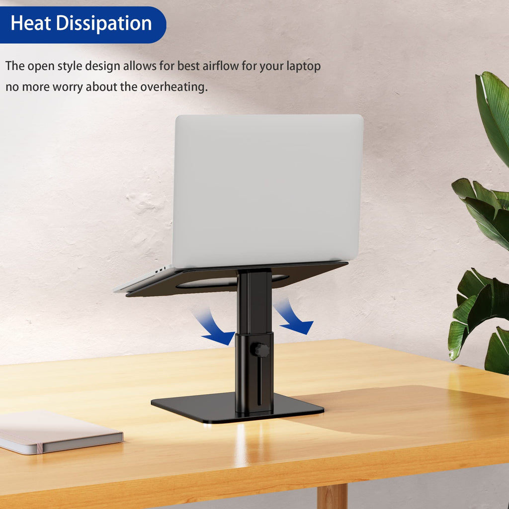 Laptop Stand, Ergonomic Adjustable Notebook Riser, Computer Holder, Laptop Mount Compatible with 10-15.6" Laptops, Black