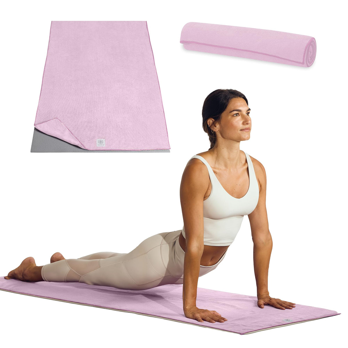 Yoga Mat Towel, Non-Slip Microfiber (Lilac Lace)