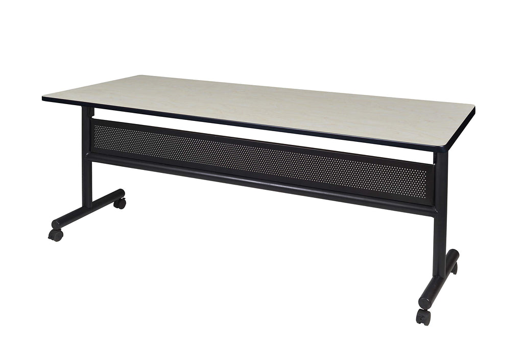 Kobe 72" Flip Top Mobile Training Table with Modesty- Maple