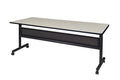 Kobe 72" Flip Top Mobile Training Table with Modesty- Maple