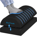 Foot Rest for Under Desk at Work-Versatile Foot Stool with Washable Cover-Comfortable Footrest with 2 Adjustable Heights for Car,Home and Office to Relieve Back,Lumbar,Knee Pain-Black Long
