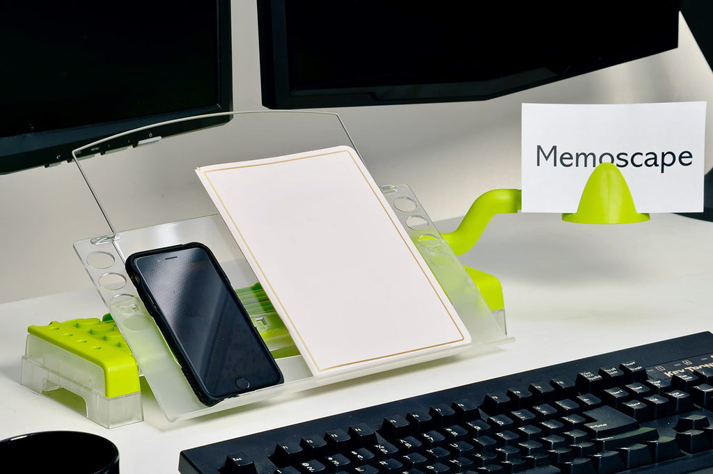 Adjustable in-Line Document Holder for Typing | Reduce Neck Strain, Improve Focus, Boost Desk Organization/Workflow | Paper Holder Stand for Desk or Home Office - Avocado Green