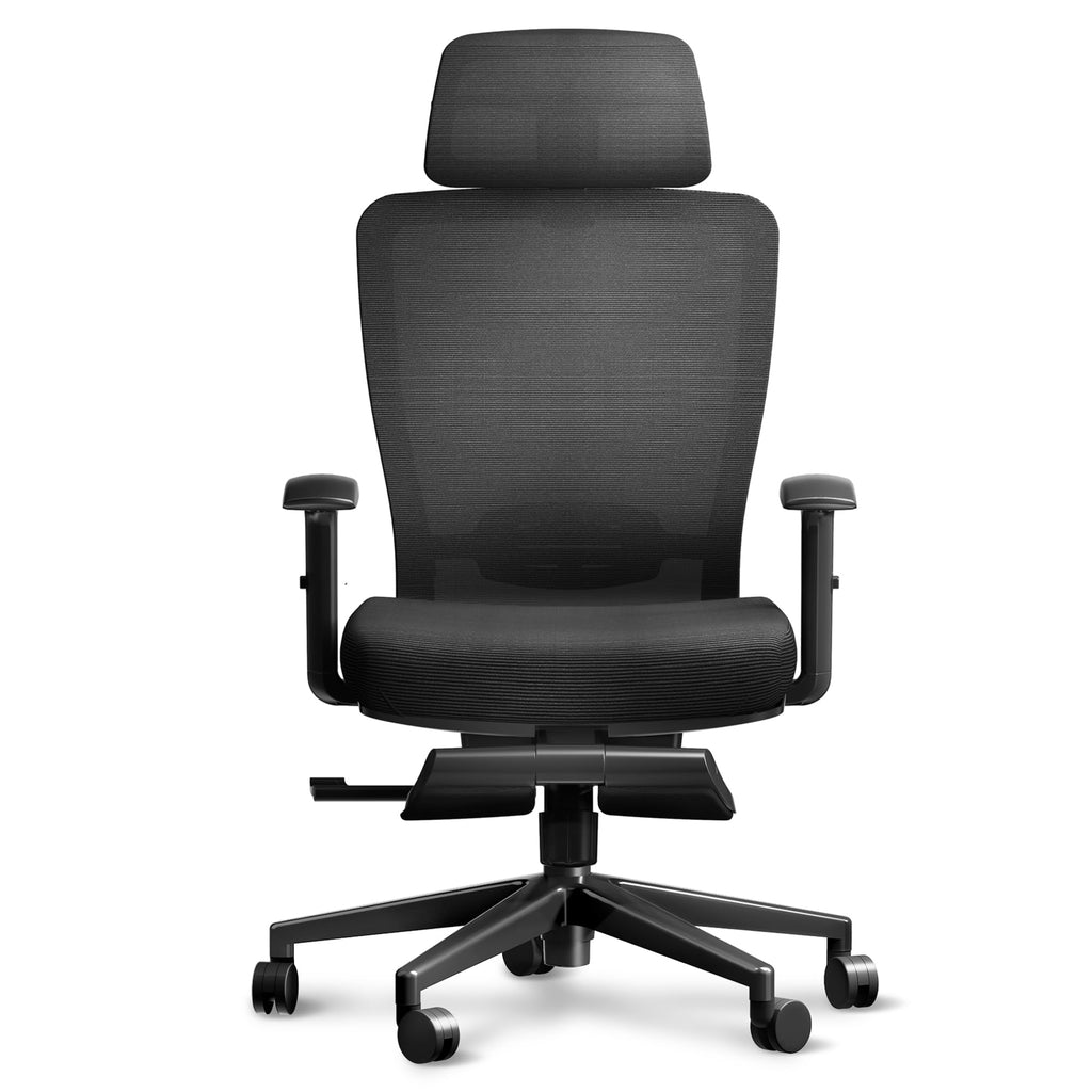 FitStand ErgoChair Pro Big and Tall Office Chair, Swivel Computer Chair, Home Office Desk Chairs， with Lumbar Support/17in Retractable Footrest/4D Headrest/400lbs Heavy Duty,Foam Seat Cushion,Black
