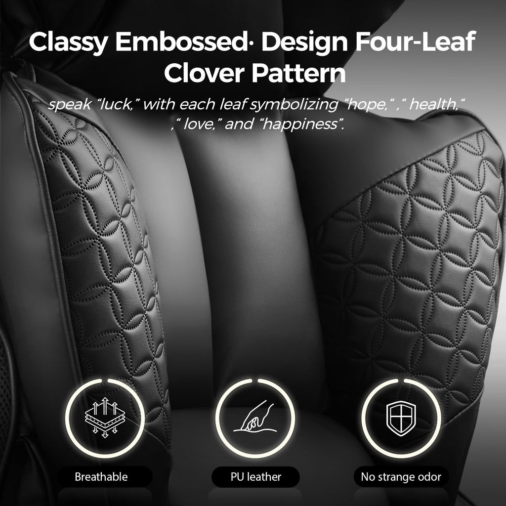COMHOMA Big and Tall Office Chair Heavy Duty Wide Ergonomic Gaming Chair with Deluxe Embossing Designed Leather with Foot Rest,150°Reclining Adjustable Armrests Pocket Spring Back Support and Pillow