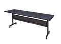 Kobe 84 x 24 in. Flip-Top Training Nesting Table with Modesty Panel- Grey