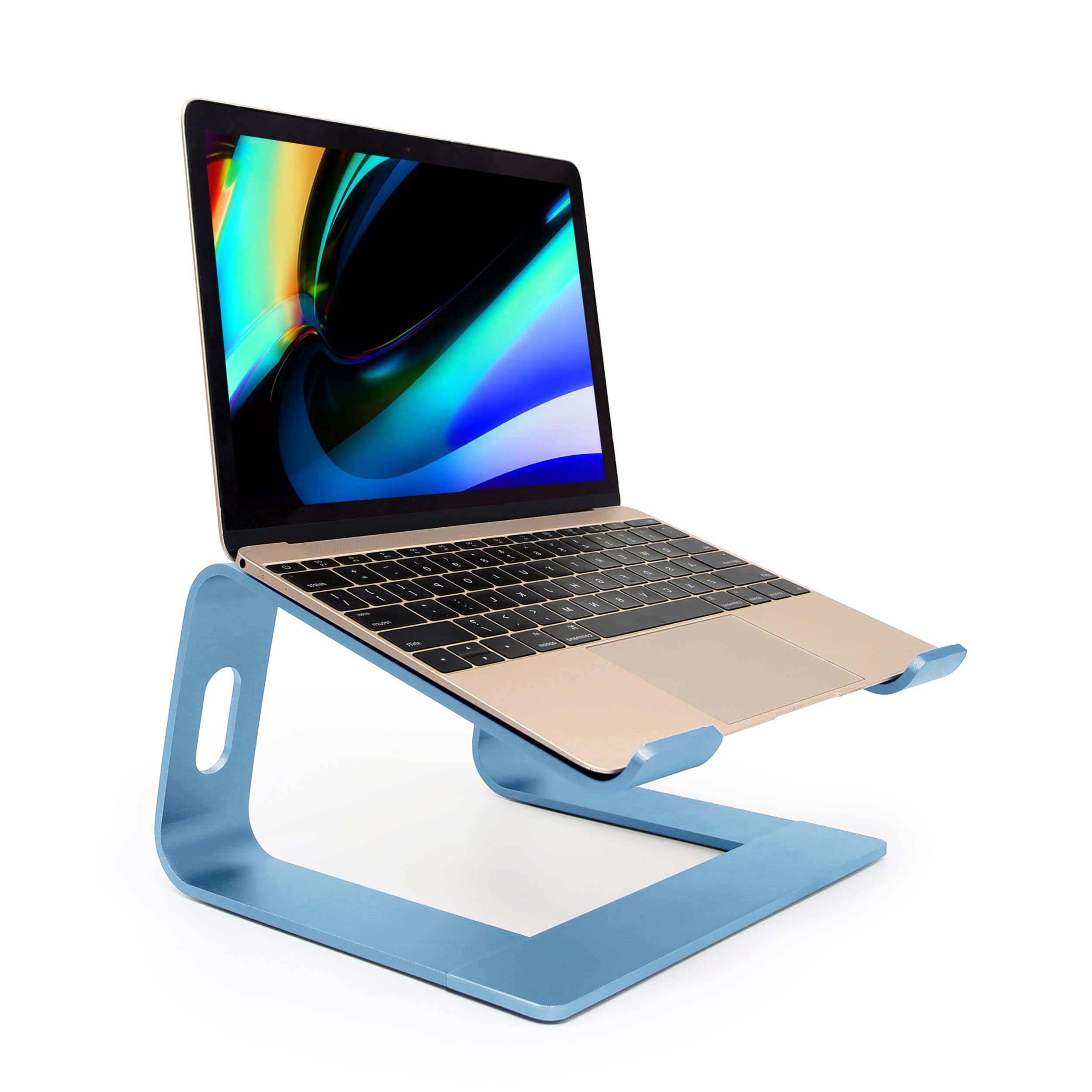 Laptop Stand,Ergonomic Aluminum Laptop Mount Computer Stand,Detachable Laptop Riser,Notebook Holder Stand,All 10-17.3" Laptops (Sky Blue)