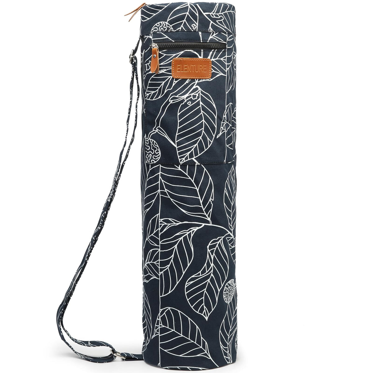 Yoga Mat Bag for Women & Men, Full-Zip Canvas Pilates Bag with Pockets