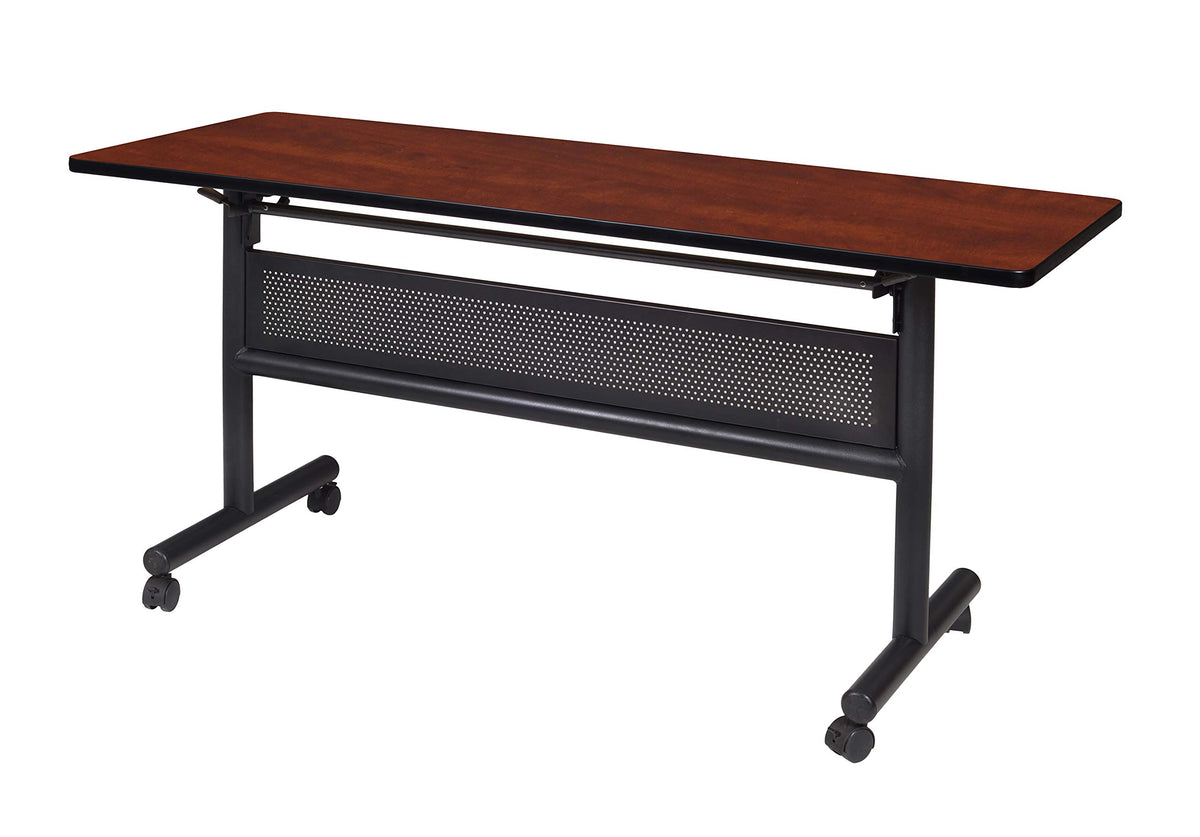 Kobe 60 x 24 in. Flip-Top Training Nesting Table with Modesty Panel- Cherry