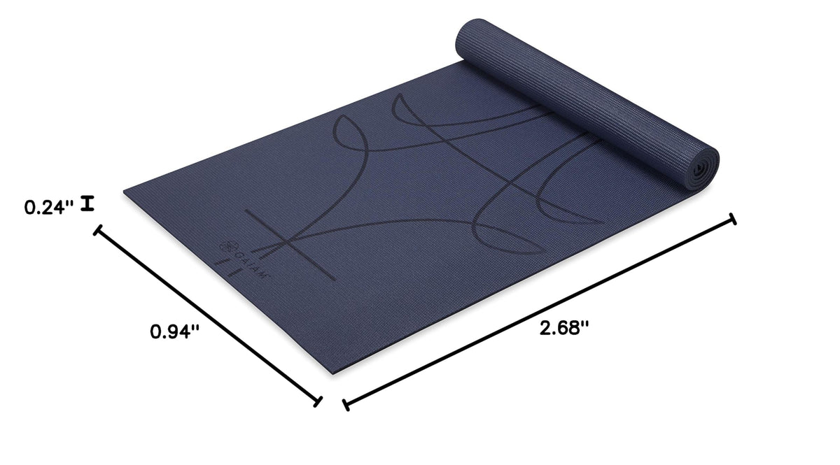 Premium Yoga Mat, 6mm Thick Print Mat (Ink)