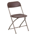 Hercules Series Plastic Folding Chair - - Brown - 650LB Weight Capacity Comfortable Event Chair - Lightweight Folding Chair -