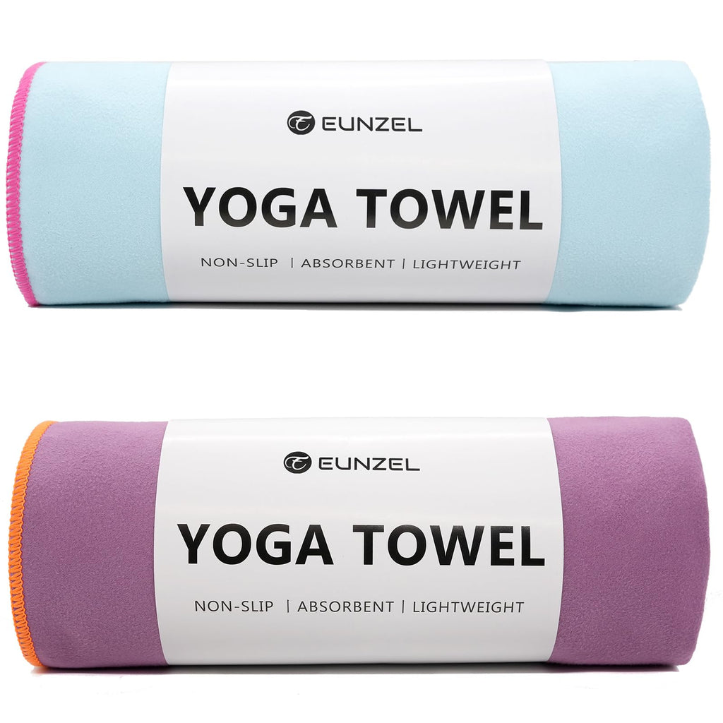 2 Pack Hot Yoga Mat Towel, Ultra-Absorbent Microfiber 72" x 26.5"