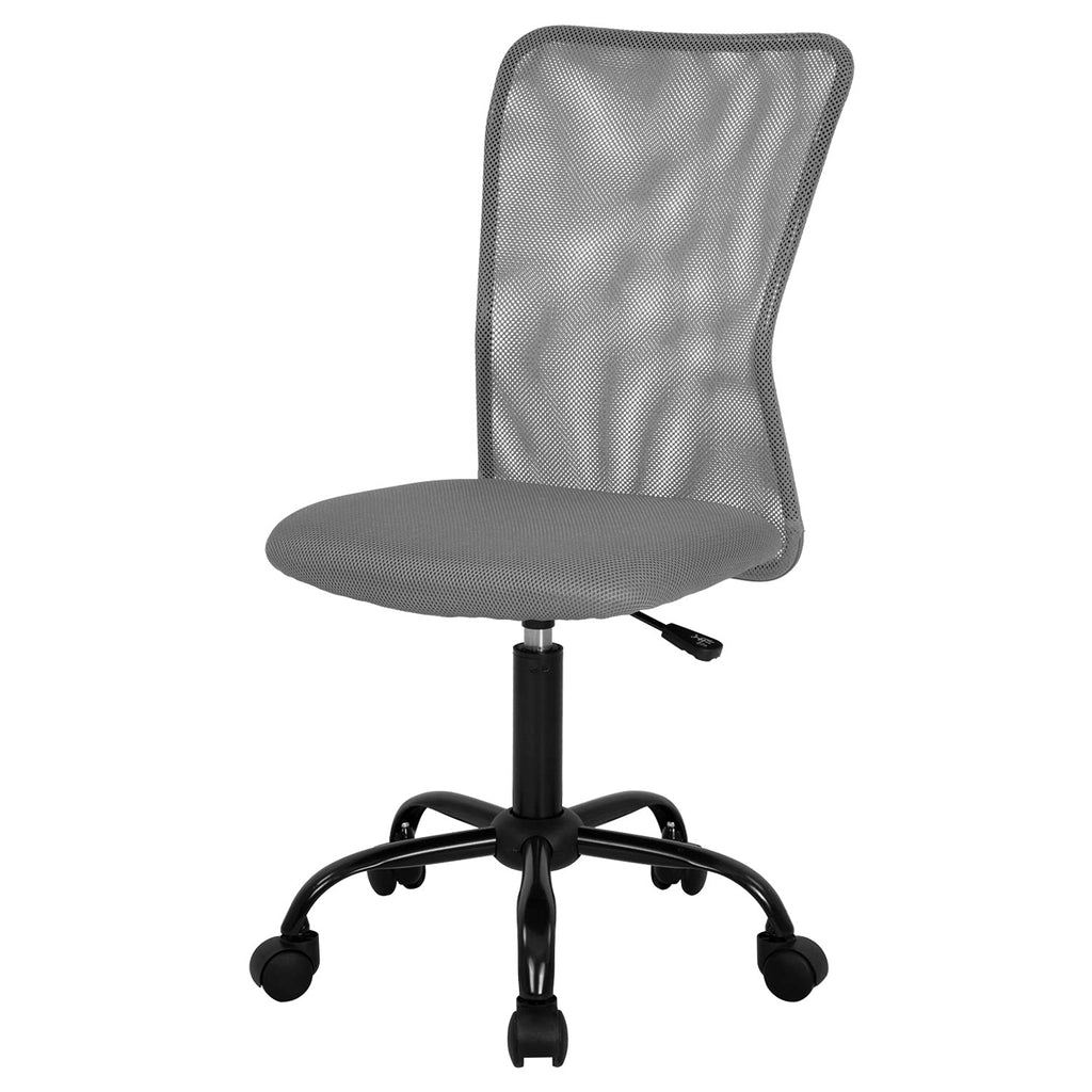 Office Chair Mid Back Mesh Desk Chair Armless Computer Ergonomic Task Rolling Swivel Chair Back Support Adjustable Modern with Lumbar Support,Grey