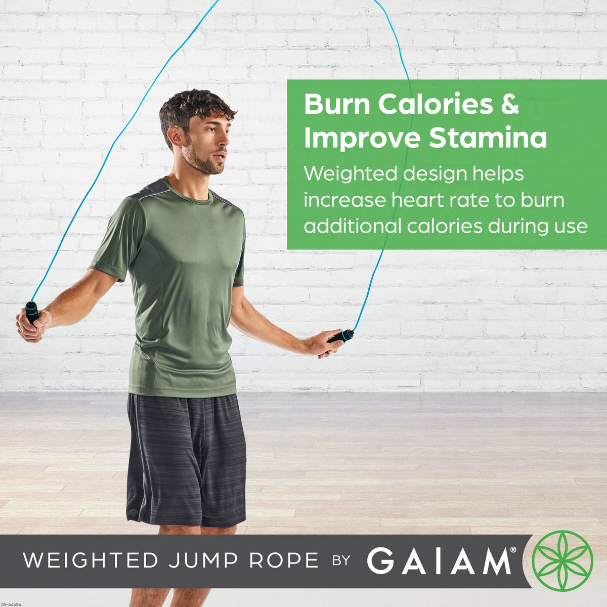 Weighted Jump Rope for Men and Women - 1lb Heavy Foam Handles Set - Adjustable Exercise Rope Length for Fitness and Training - Helps Burn Calories and Improve Stamina (1-Pound Set)