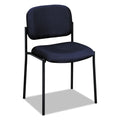 Office Chairs for Guests, Lobby, Waiting Rooms, Armless Stackable Chairs, Comfy Desk Seating, Navy