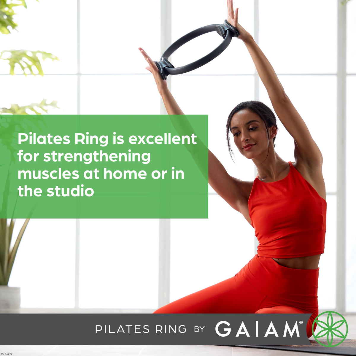 Pilates Ring Fitness Circle, Toning Arms, Legs & Core (12", Black)