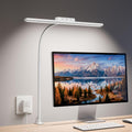 Led Desk Lamp for Office, Metal Architect Lamp with Clamp, 11W 750LM Eye-Caring Task Light, 25 Lighting Modes, Flexible Gooseneck for Monitor, Workbench, Drafting, Crafts, Reading, White