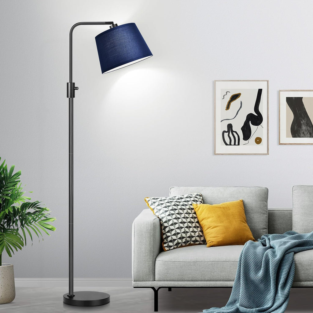 Floor Lamp, 1000 Lumens LED Edison Bulb Included, Modern Arc Standing Tall Floor Lamp for Living Room Bedroom Office Dining Room - Blue