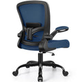 Office Chair, Ergonomic Desk Chair Breathable Mesh Chairs Adjustable High Back Lumbar Support Flip-up Armrests, Executive Rolling Swivel Comfy Computer Chairs Home Office Navy