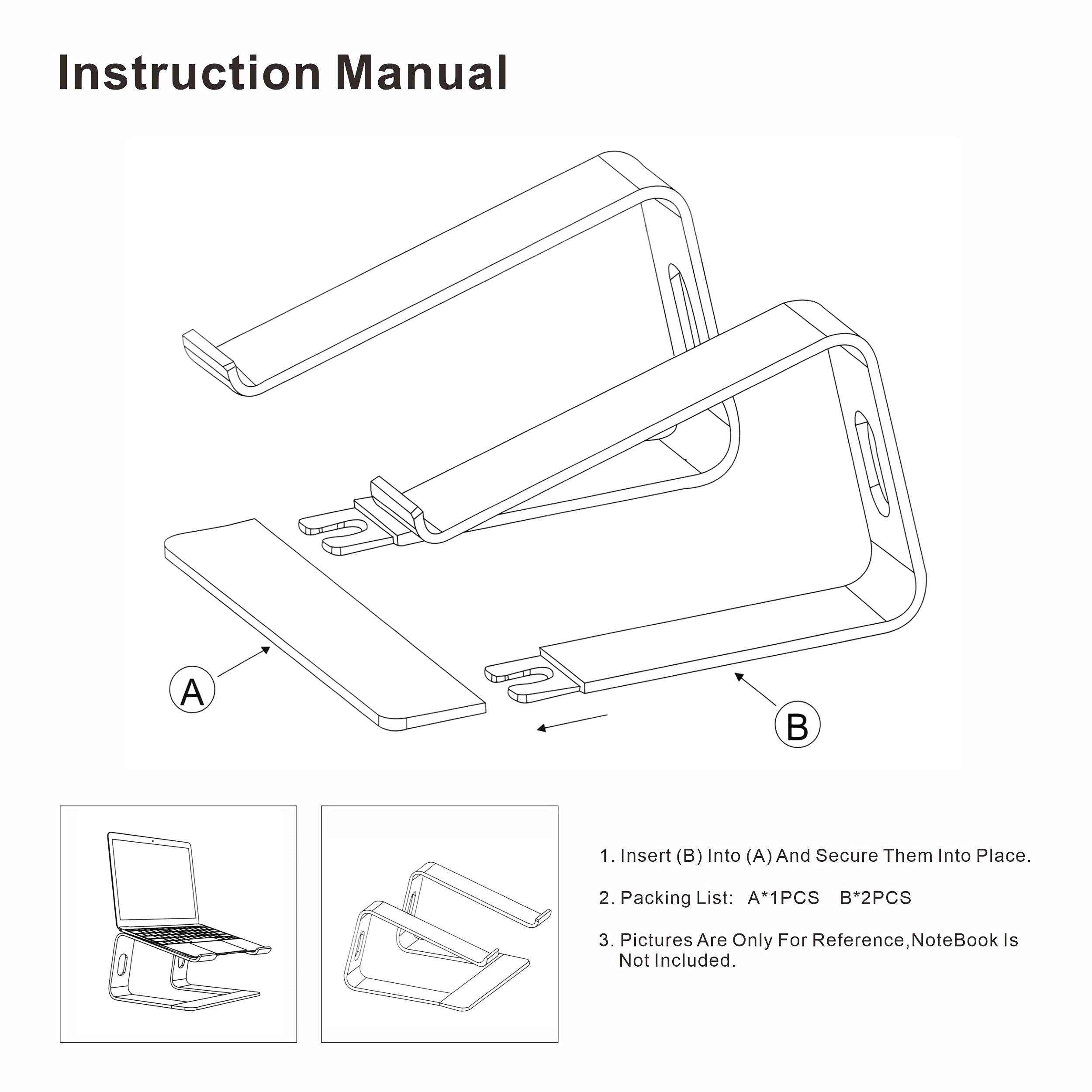 Laptop Stand,Ergonomic Aluminum Laptop Mount Computer Stand,Detachable Laptop Riser,Notebook Holder Stand,All 10-17.3" Laptops (Sky Blue)
