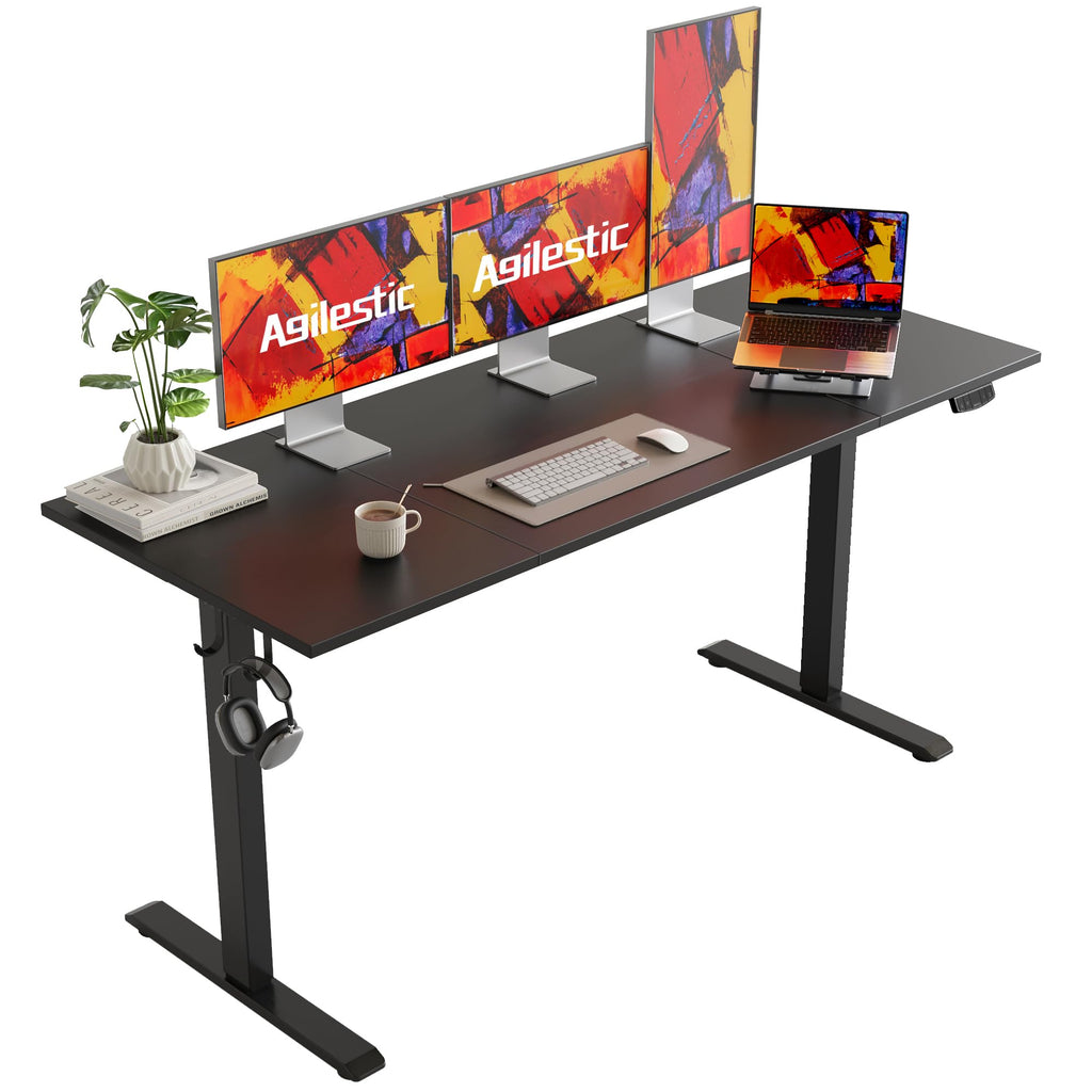 63 * 24 Inch Height Adjustable Electric Standing Desk, Black