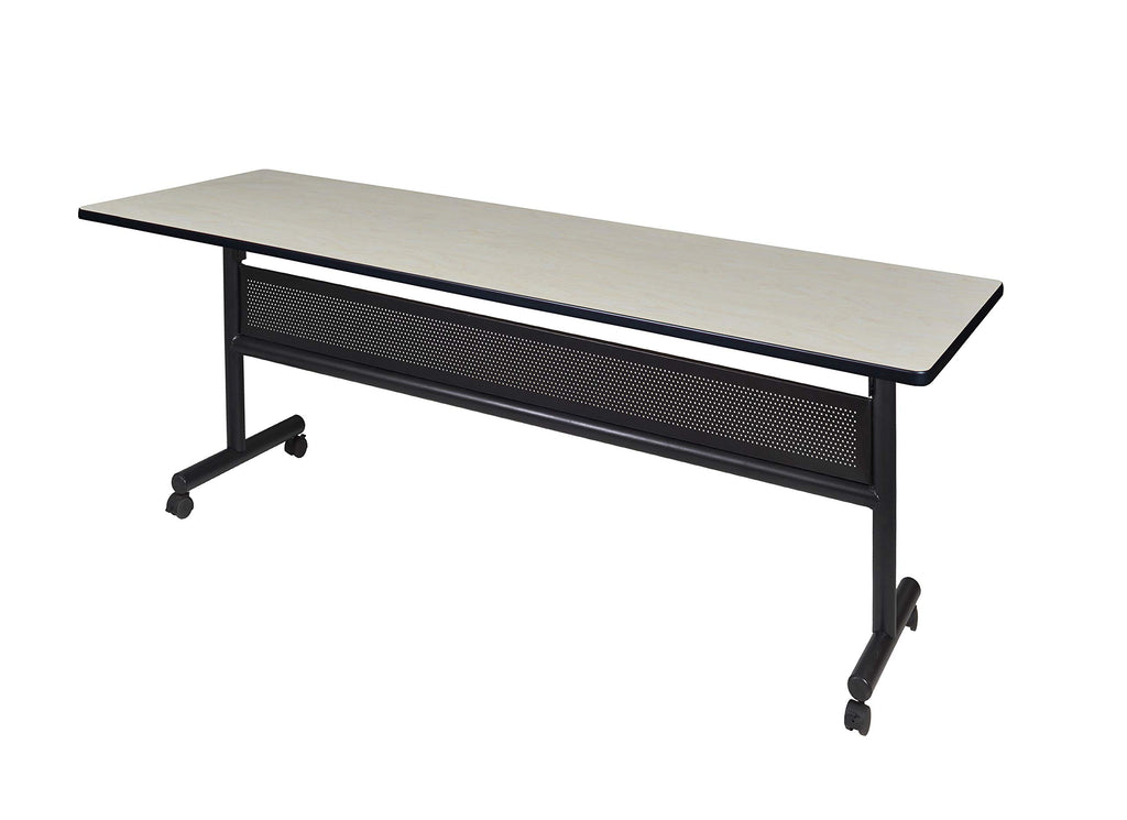 Kobe 84 x 24 in. Flip-Top Training Nesting Table with Modesty Panel- Maple