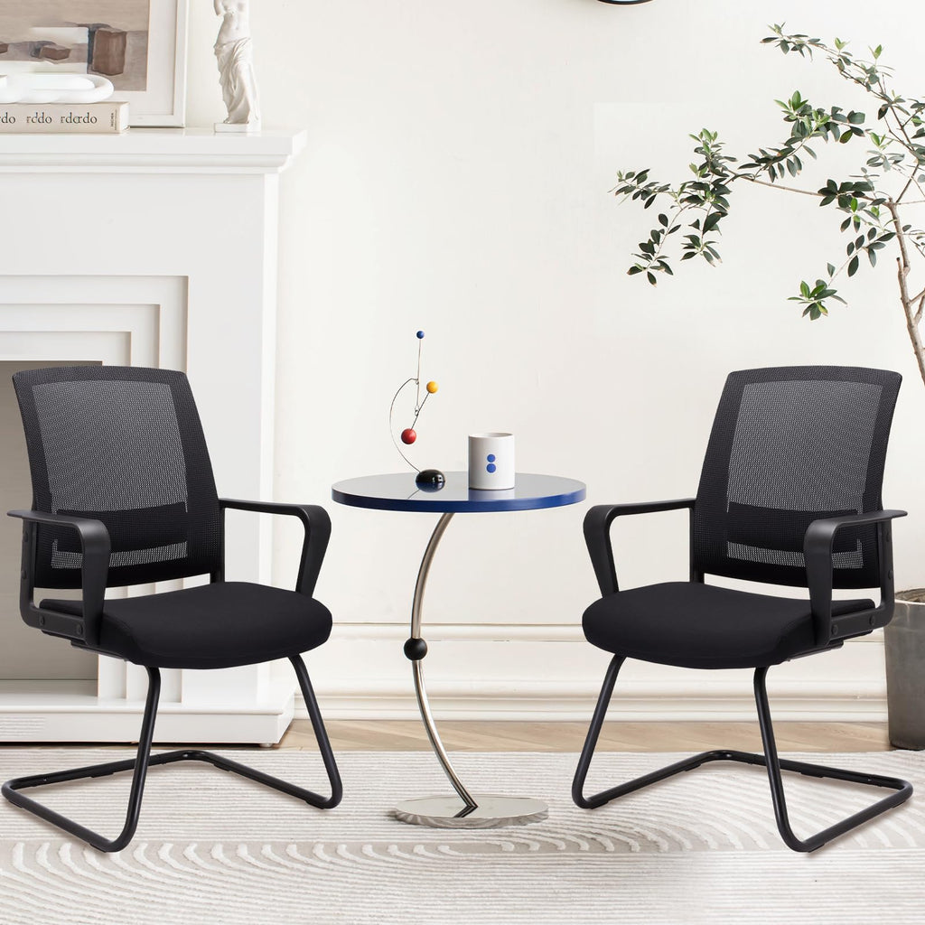 Office Guest Chair with Lumbar Support and Mid Back Mesh Space Air Grid Series for Reception Conference Room