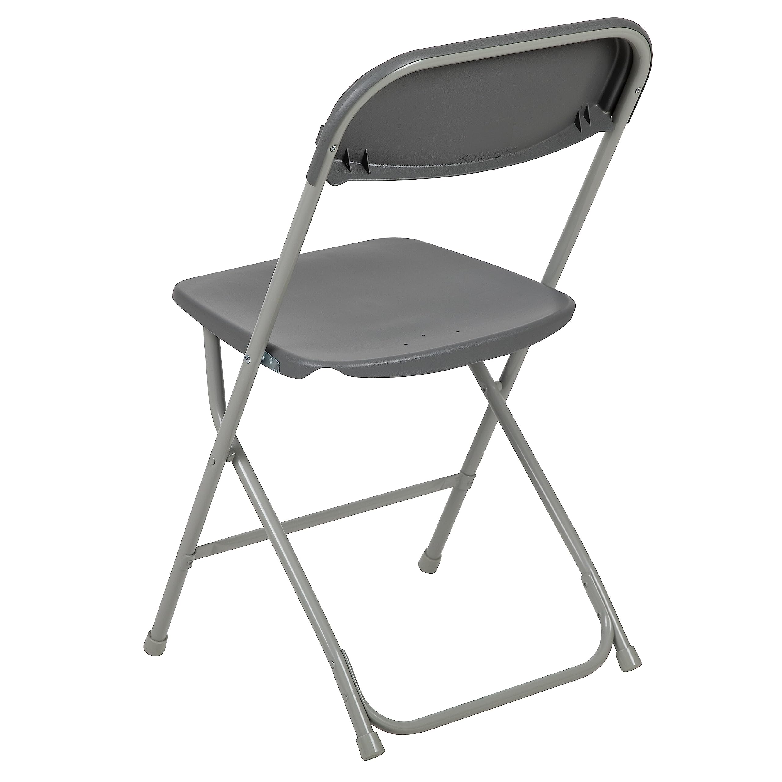 2 Pack , Hercules Series Plastic Folding Chair - Grey - 650LB Weight Capacity Comfortable Event Chair-Lightweight Folding Chair