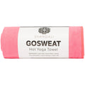 Hot Yoga GoSweat Microfiber Hand Towel in Super Absorbent Premium Lemonade Pink Suede for Bikram, Gym, and Outdoor Sports. 16 x 26.5 inches.