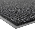 Industrial Door Mat, 3' x 4' Entrance Mat, Heavy Duty Commercial Rug for Businesses, Welcome Lobbies, Garage, and Mudroom, Made in the USA, Charcoal Black, Brush Step