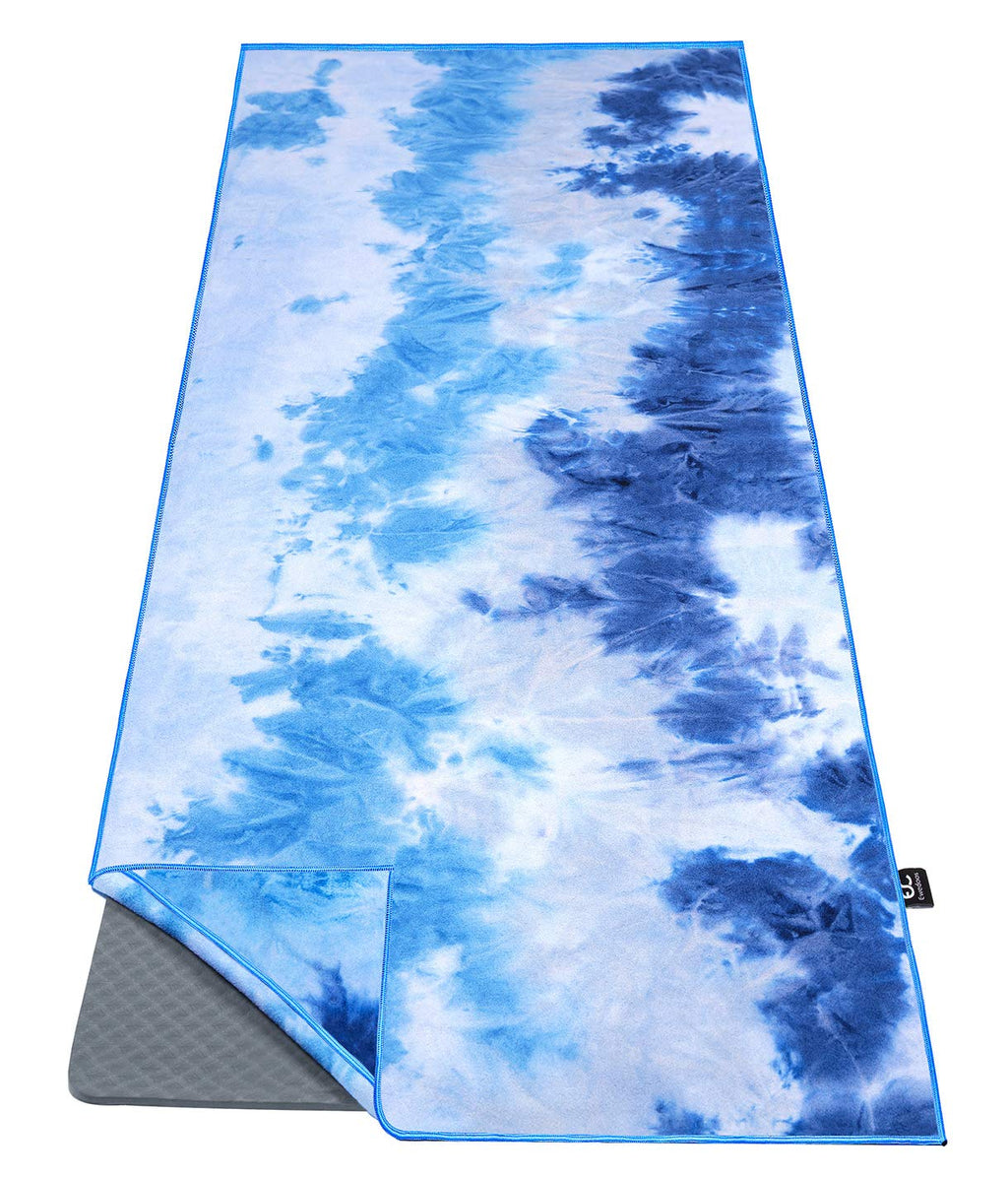 Yoga Towel Yoga Mat Towel with Anchor Fit Corners Non Slip Yoga Towels Hot Yoga Towel Yoga Pilates Workout Camping