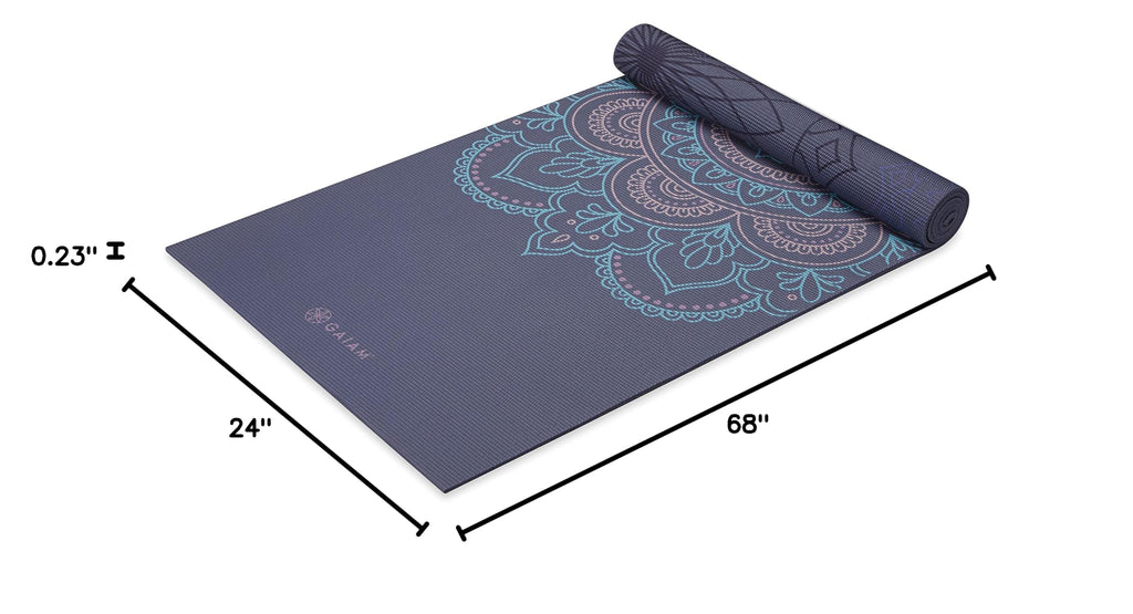 Reversible Yoga Mat, 6mm Thick Print Mat (Purple Illusion)