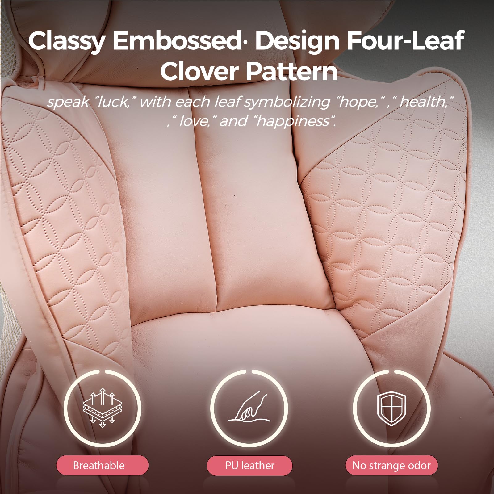 Big and Tall Gaming Chair 400lbs Heavy Duty Office Chair with Foot Rest & Ergonomic Pocket Spring Lumbar Support, High Back 3D Saddle Shaped Cushion for Back Pain Relief, Pink