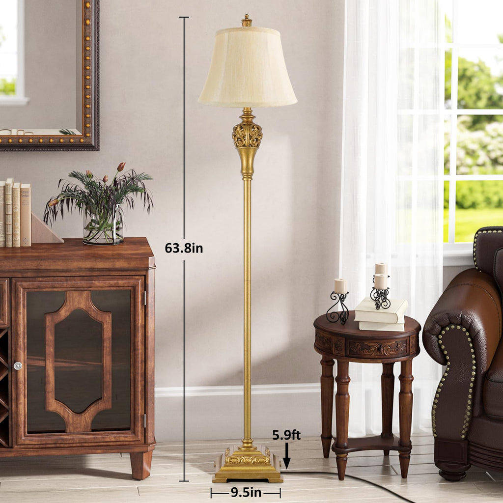 Vintage Floor Lamp for Living Room, Traditional Tall Standing Lamp