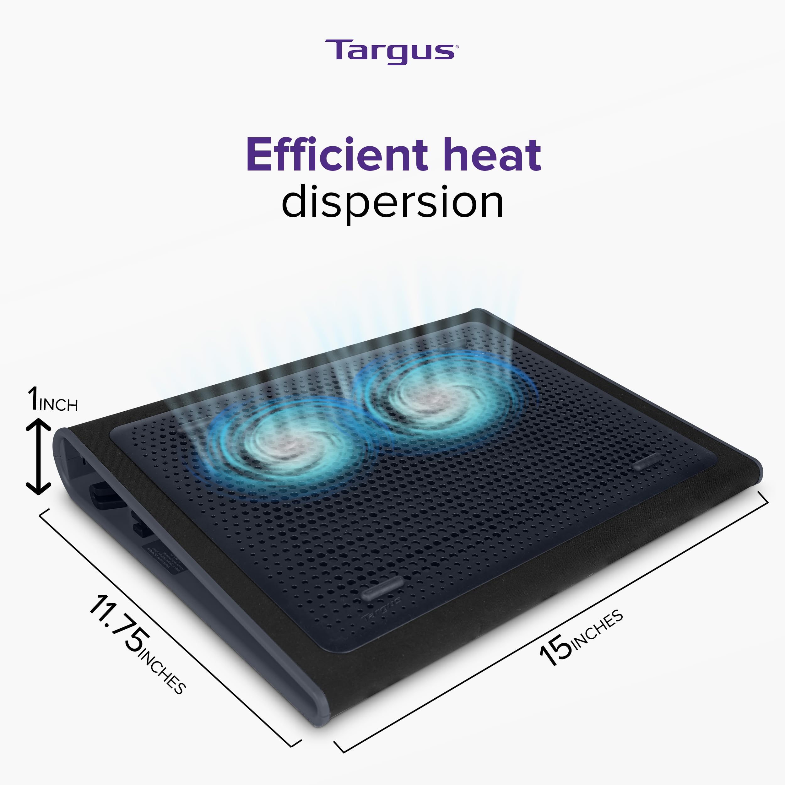 (Pack of 8) 17 Inch Dual Fan Lap Chill Mat - Soft Neoprene Laptop Cooling Pad for Heat Protection,Fits Most 17" Laptops and Smaller - USB-A Connected Dual Fans for Heat Dispersion