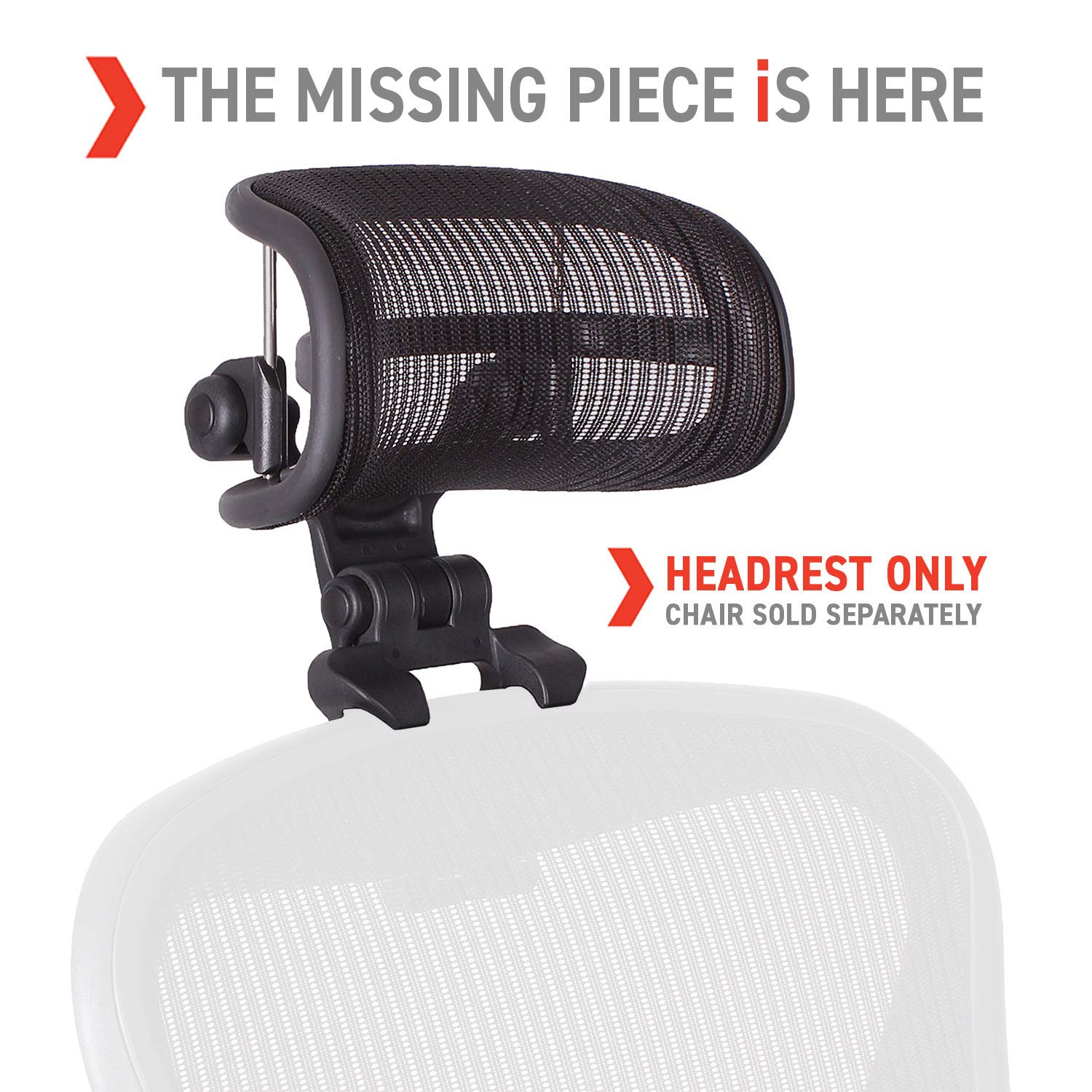 The Original Headrest for The Herman Miller Office Chair (H3 for Classic, Carbon)