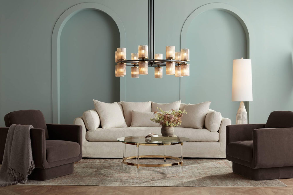 Design Scribe 66 1/2" Tall Faux Wood Organic Modern Floor Lamp