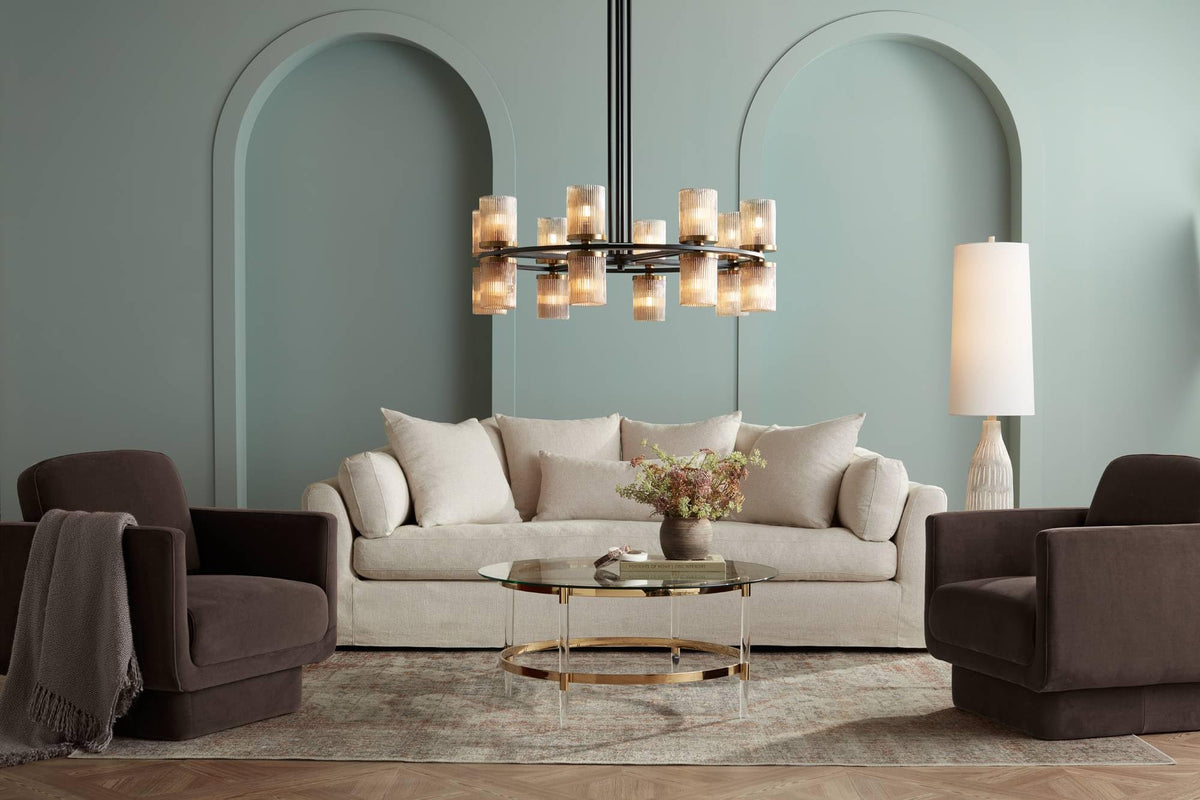 Design Scribe 66 1/2" Tall Faux Wood Organic Modern Floor Lamp